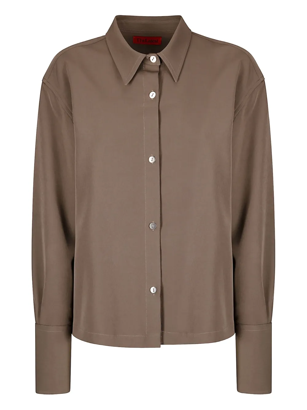 THELATEST long-sleeved button-up shirt | Brown | Image 1