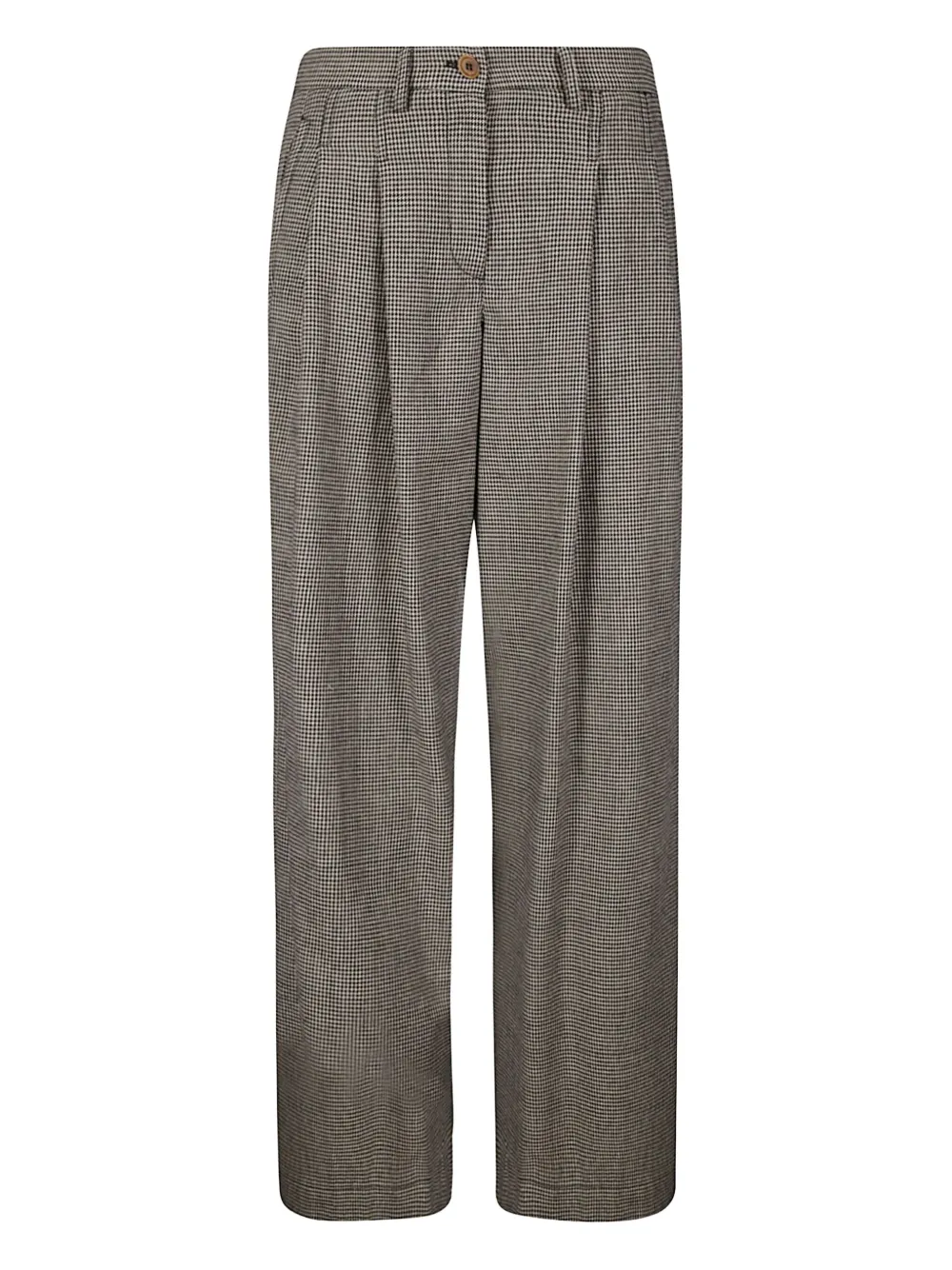 Jejia Katherine houndstooth pleated trousers | Black | Image 1