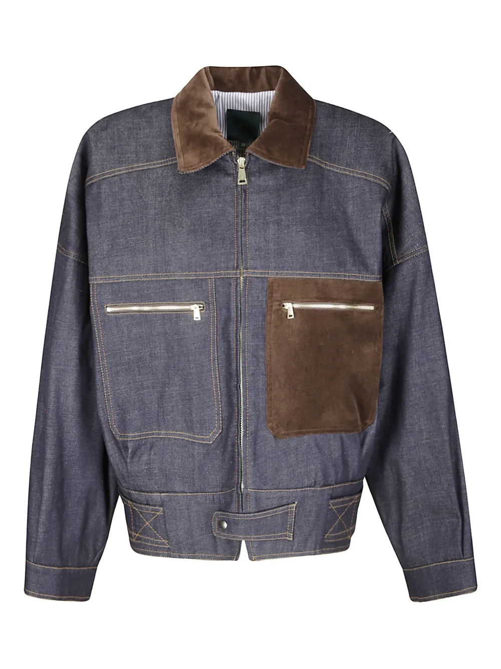 Jejia Carlo suede-effect pocket jacket | Blue | Image 1