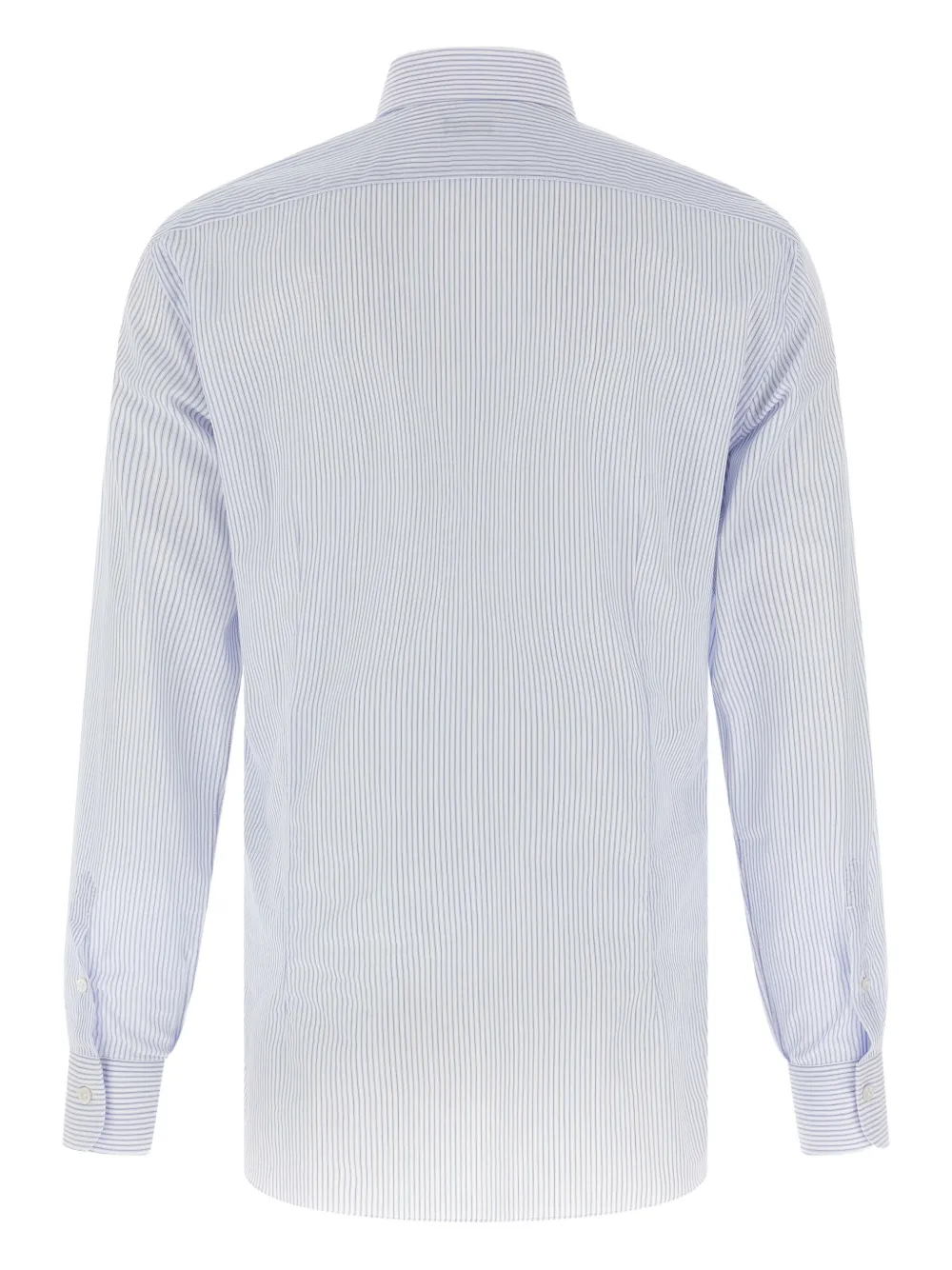 Barba striped-pattern shirt - Blauw