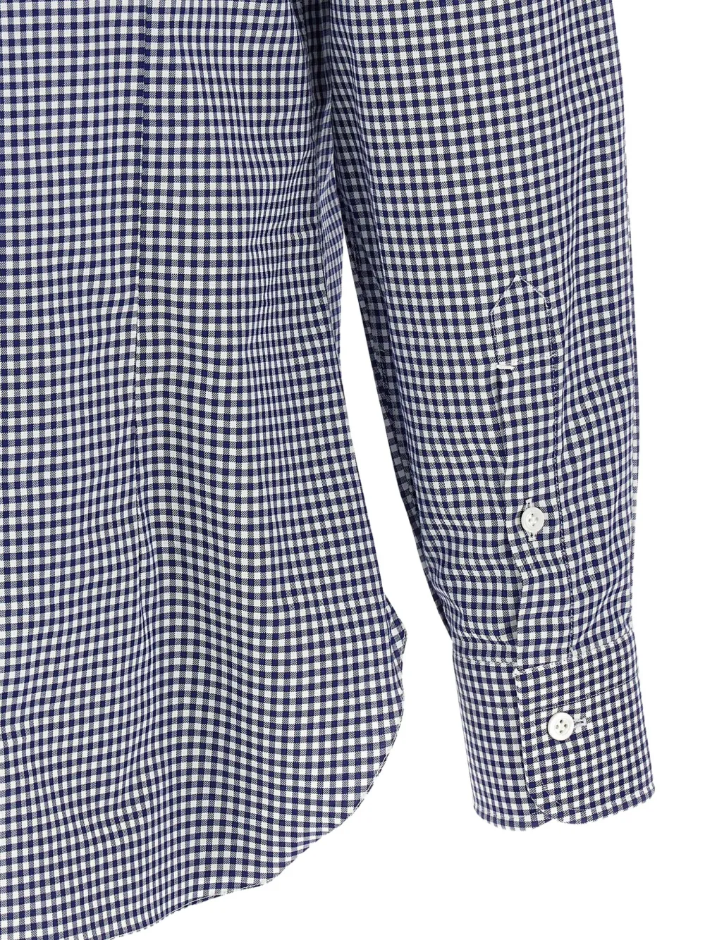 Barba Overhemd met gingham ruit Blauw