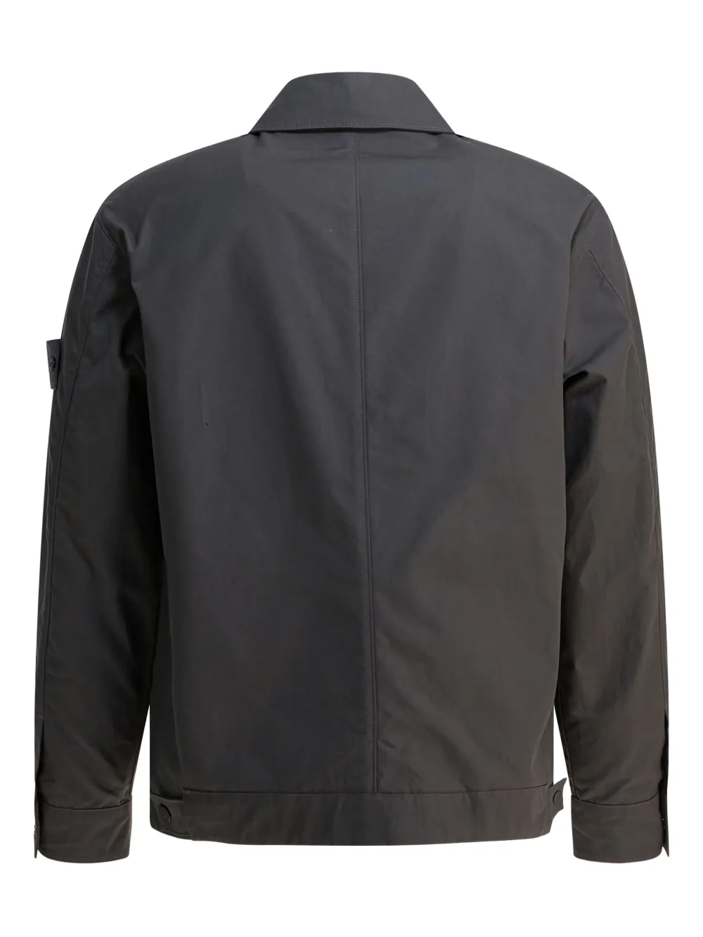 Stone Island Zip-fastening Patch-pocket Shirt Jacket In Black