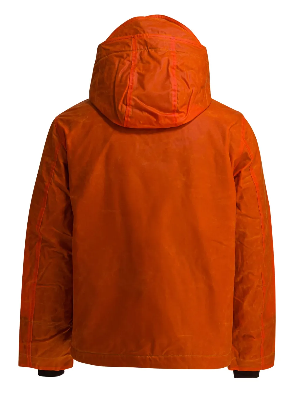 Ceccarelli Hooded Cotton Jacket In Orange