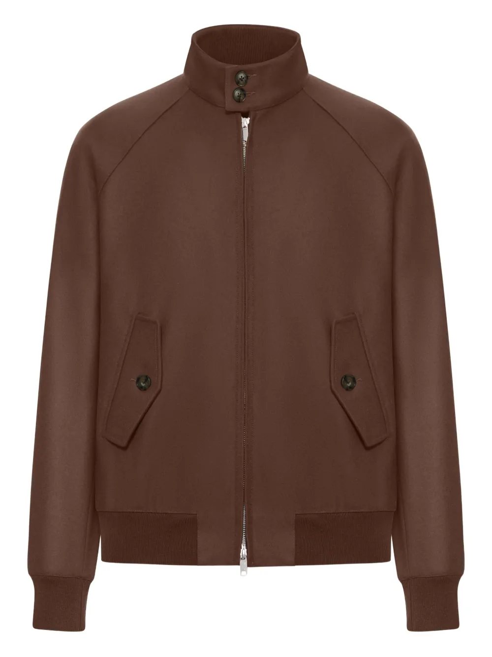 Baracuta G9 Melton Zip-front Jacket In Brown