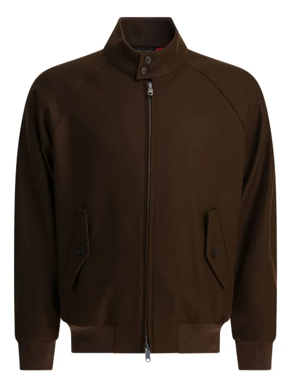 Baracuta G9 Melton ジップジャケット | ブラウン | FARFETCH JP