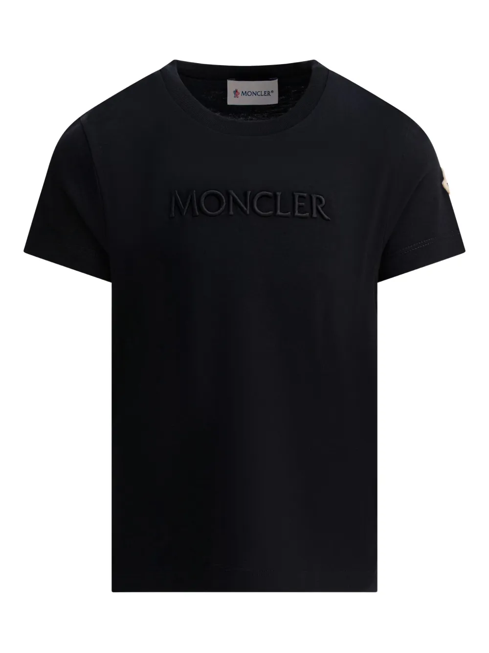 Moncler Enfant camiseta con logo bordado | negro | Image 1