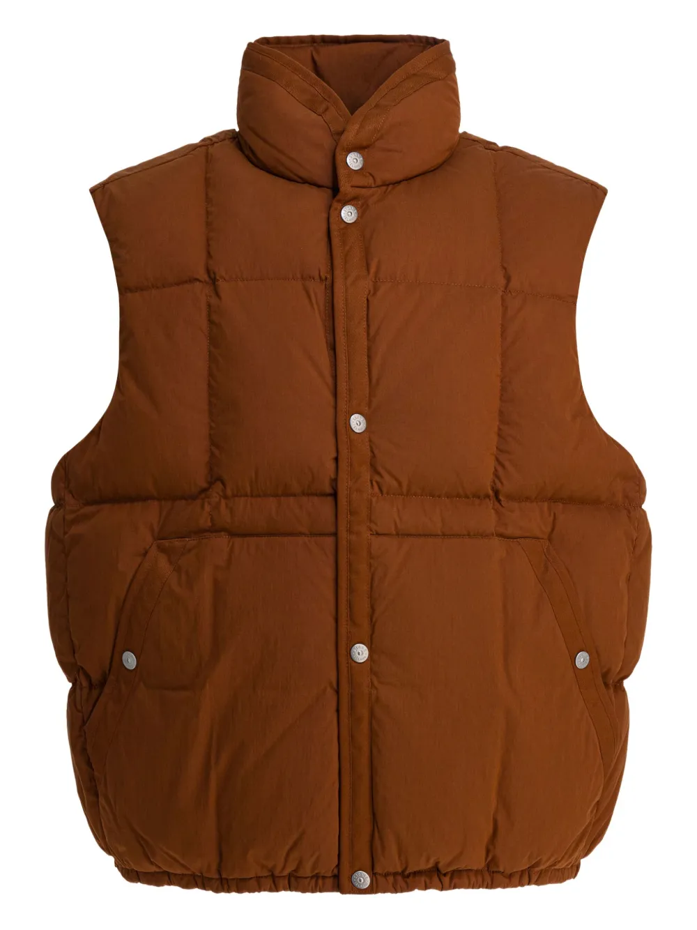Stone Island quilted button-fastening vest - ブラウン Stone Island quilted button-fastening vest - ブラウン