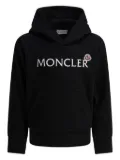 Moncler Enfant logo-patch hoodie - Black
