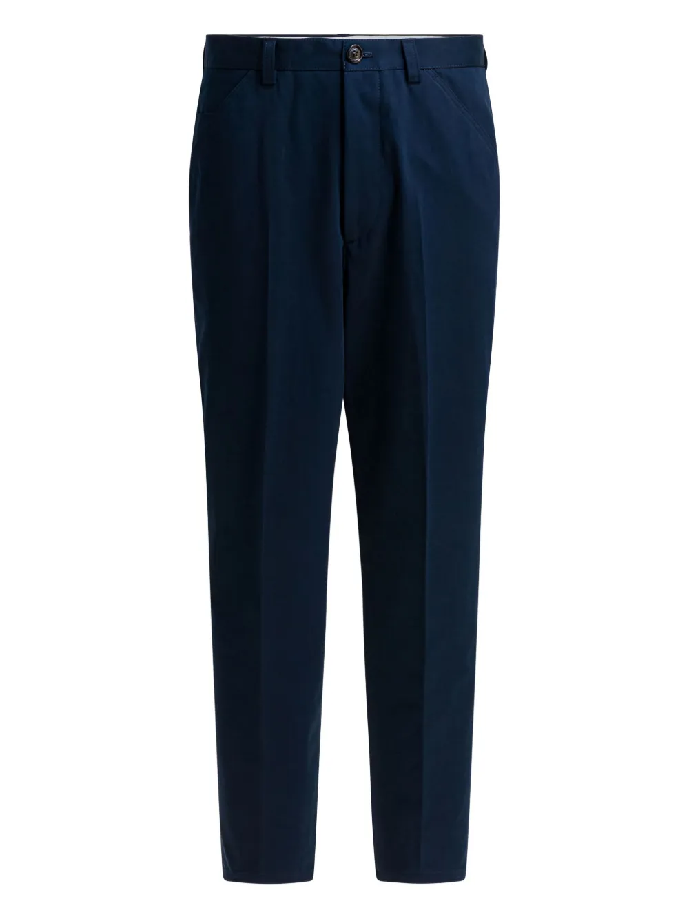 Brunello Cucinelli button-fly cotton trousers - ブルー Brunello Cucinelli button-fly cotton trousers - ブルー