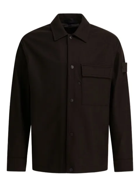 Stone Island patch-pocket buttoned shirt jacket
