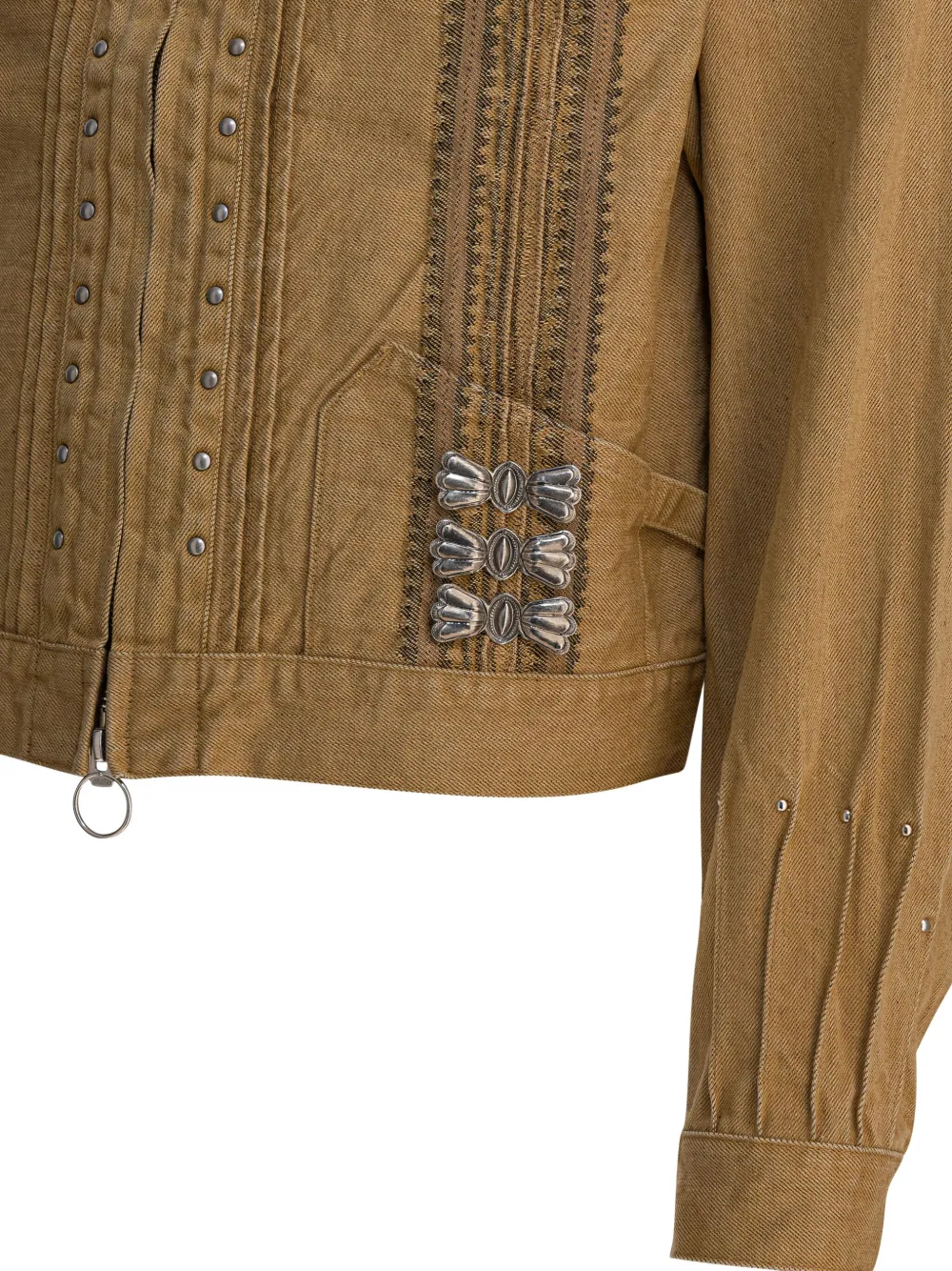 KAPITAL Geplooid jack met studs Bruin