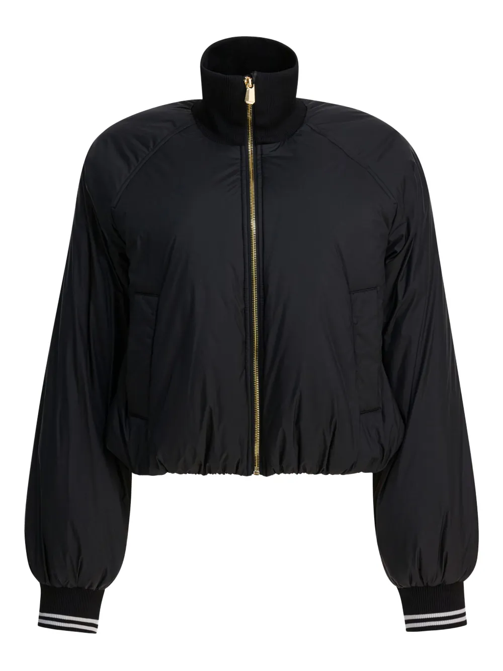 Pinko High-neck Zip-front Jacket In Black