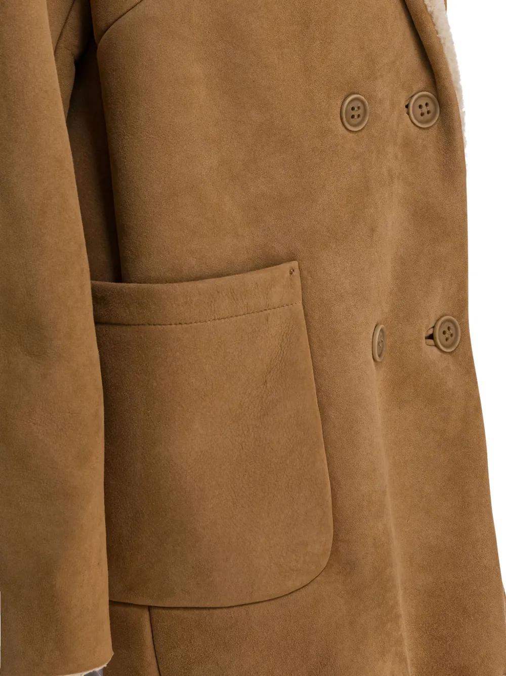 Salvatore Santoro Balzer Shearling Suede Leather Jacket In Gold