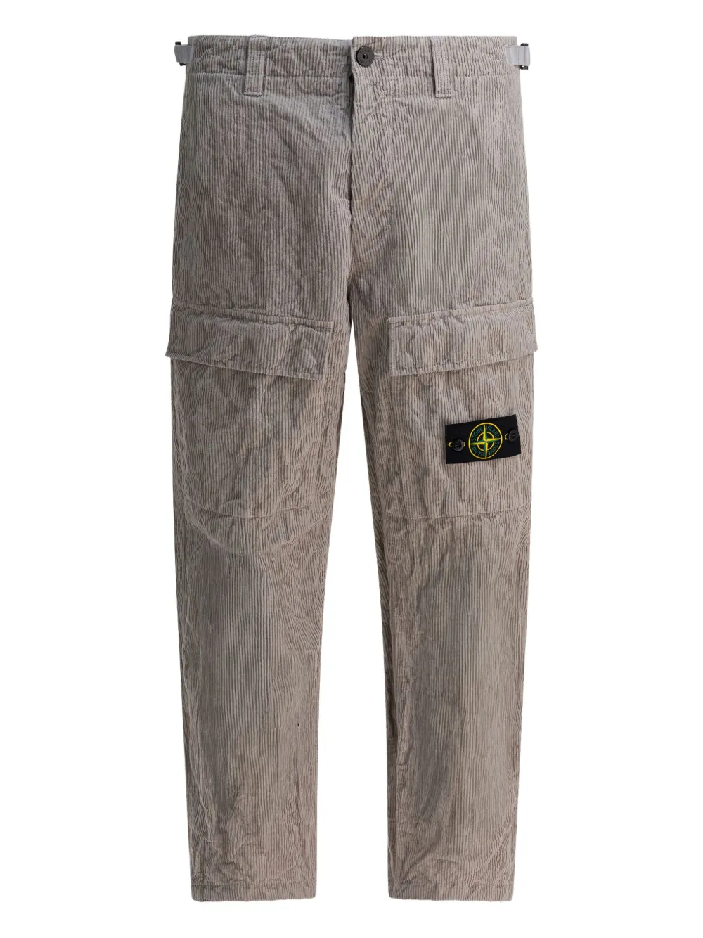 Stone Island pinstripe-pattern cargo-pockets trousers - グレー Stone Island pinstripe-pattern cargo-pockets trousers - グレー