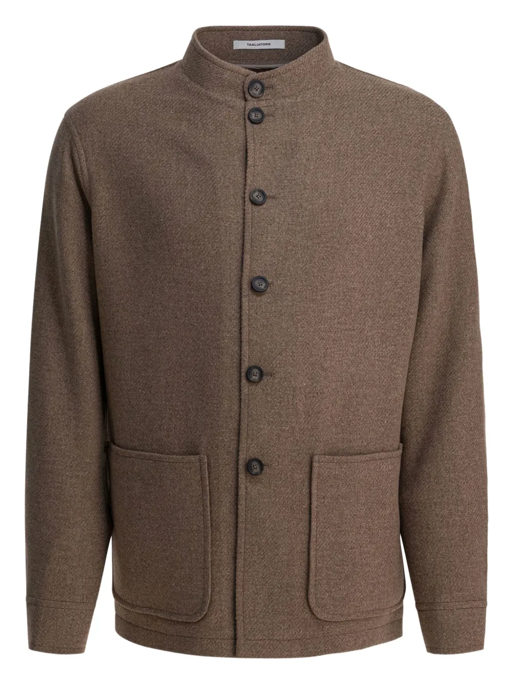 Tagliatore button-front patch-pocket coat - ブラウン Tagliatore button-front patch-pocket coat - ブラウン