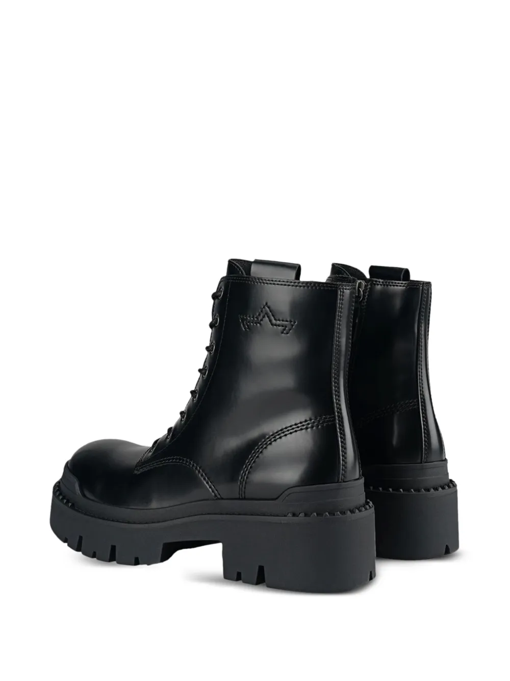 Ash 50mm Noah Lace-up Combat Boots In Black