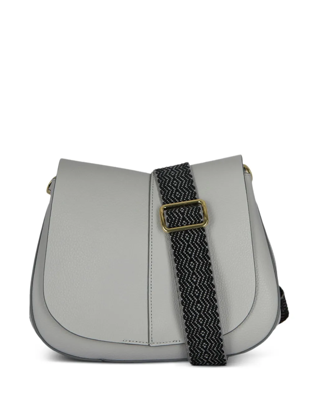 Gianni Chiarini Helena Round Textured-leather Shoulder Bag In Gray