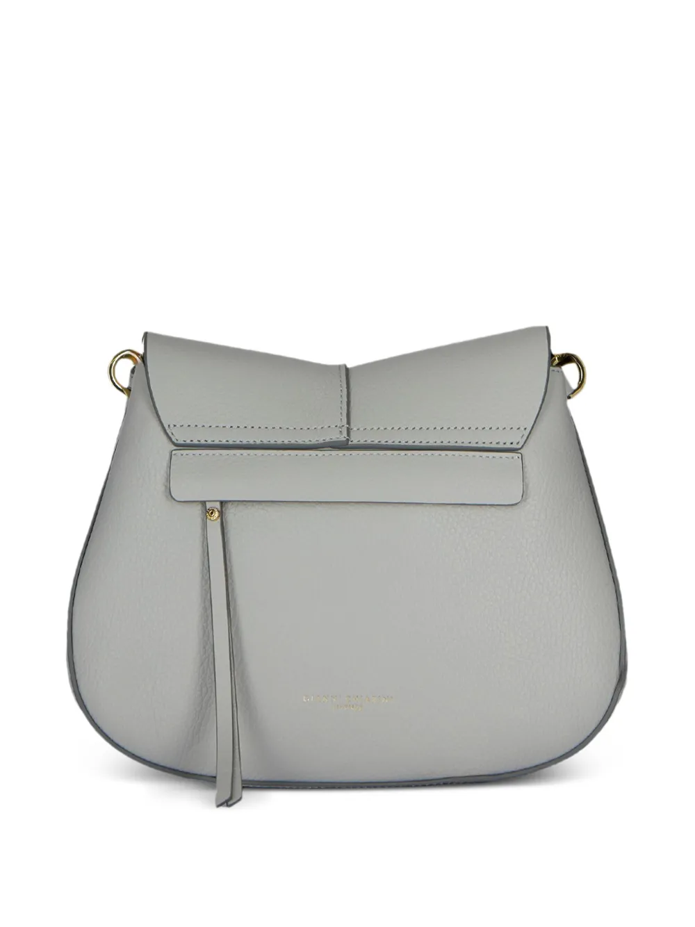 Gianni Chiarini Helena Round Textured-leather Shoulder Bag In Gray