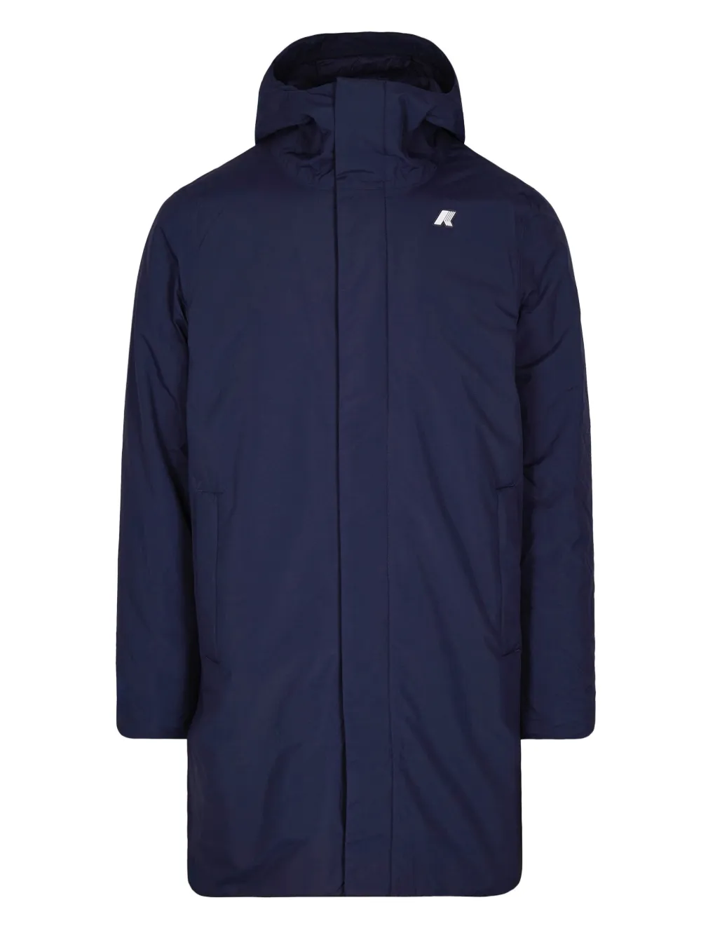 K-Way hooded long-sleeves coat - ブルー K-Way hooded long-sleeves coat - ブルー
