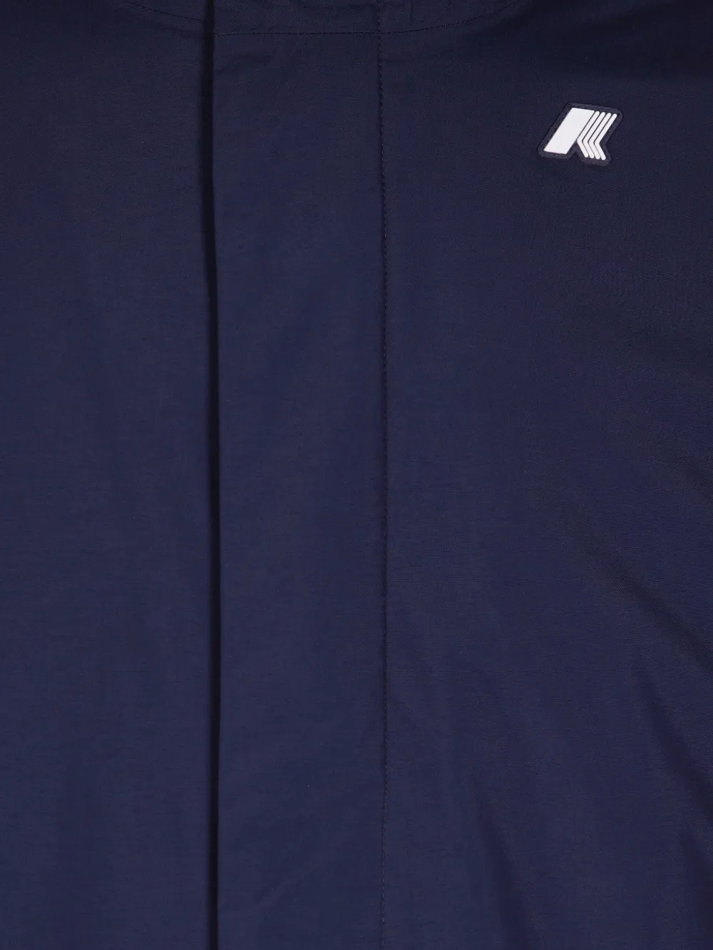 K-way Water-repellent Casual Jacket With Adjustable Hood In Blue
