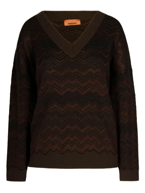 Missoni chevron-pattern v-neck sweater