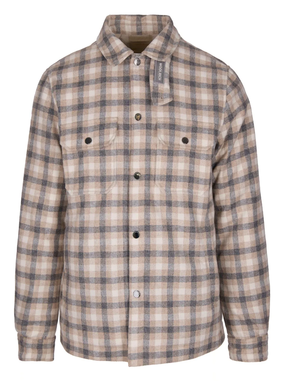 Woolrich check-pattern flap-pocket shirt jacket - ニュートラル Woolrich check-pattern flap-pocket shirt jacket - ニュートラル