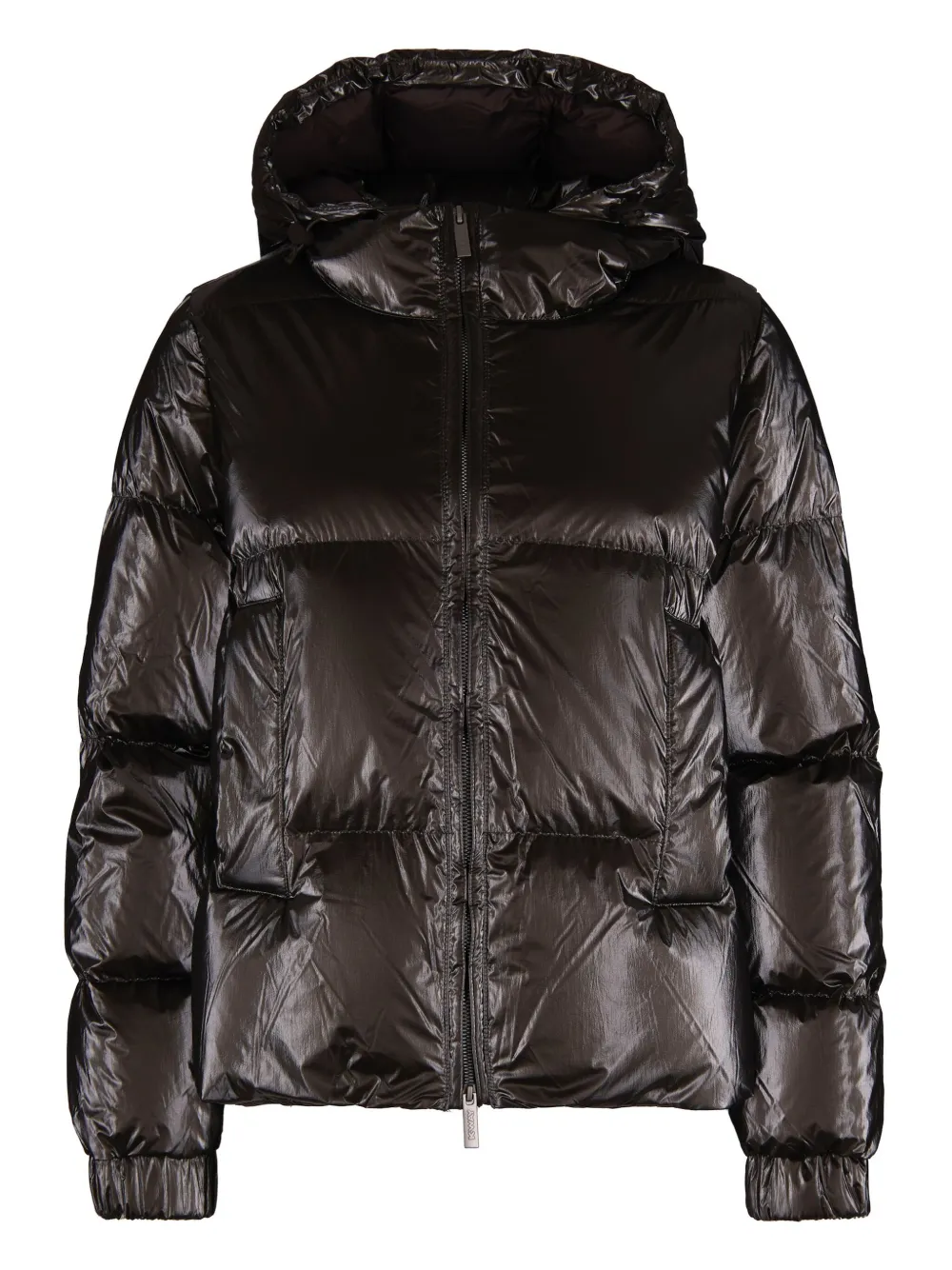 K-Way hooded puffer jacket - ブラック K-Way hooded puffer jacket - ブラック