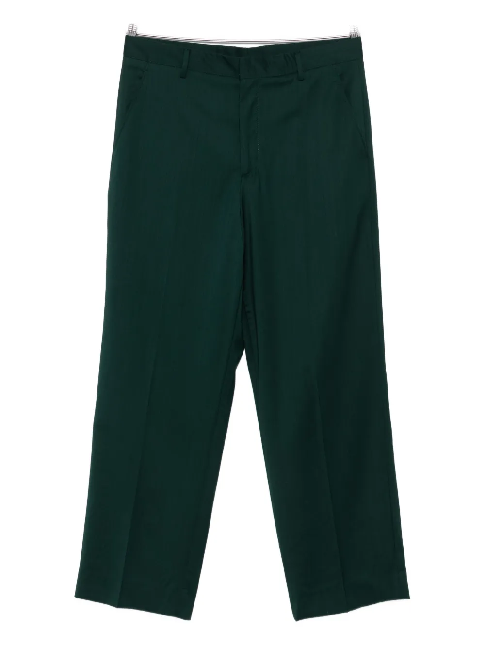Costumein concealed-fastening trousers | Green | Image 1