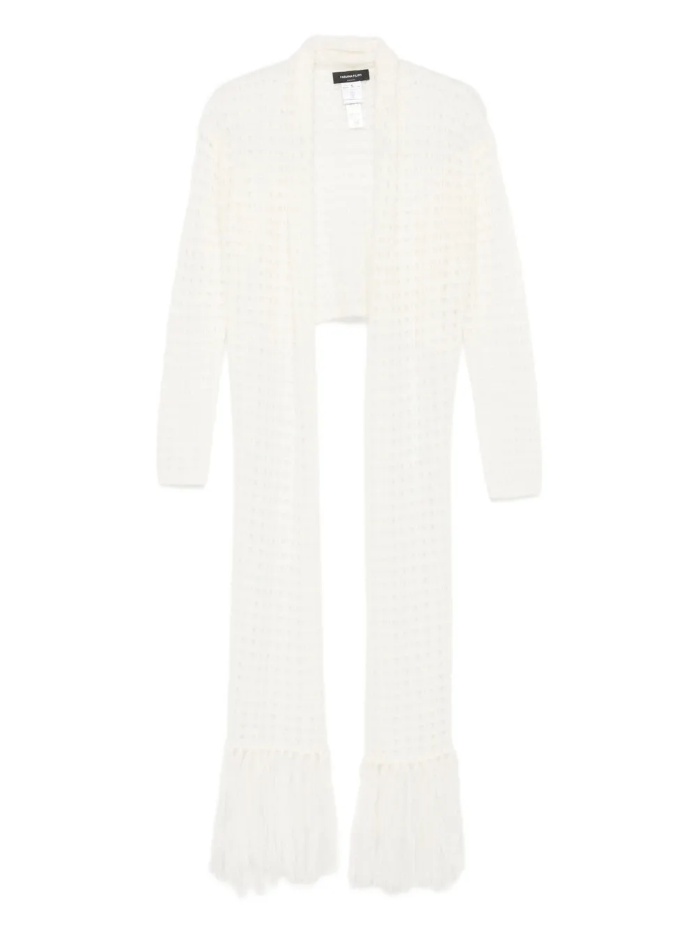 Fabiana Filippi Fringe-detail Open-front Cardigan In White