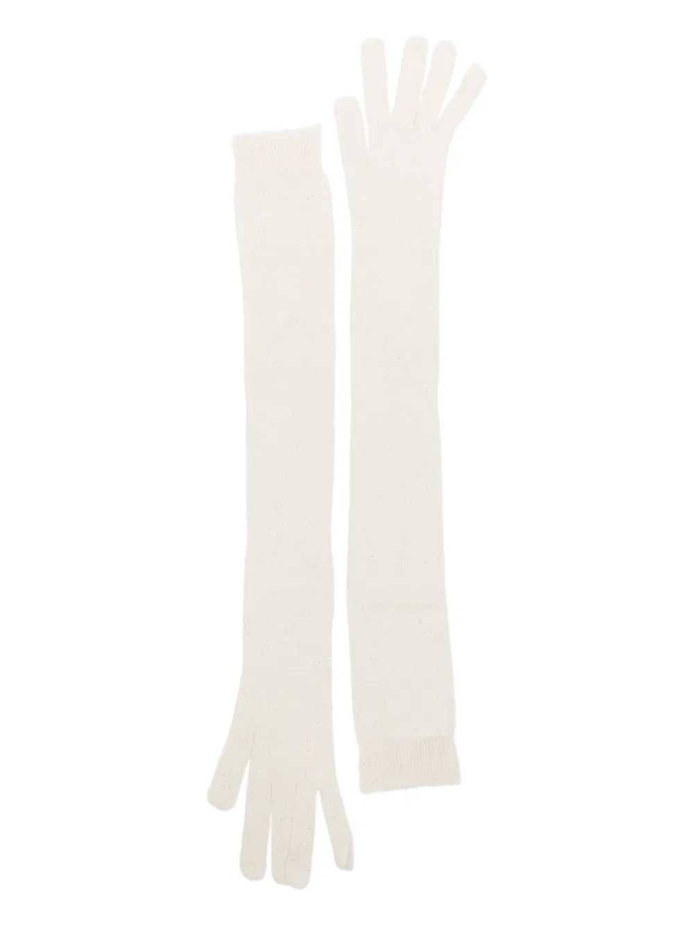 Fabiana Filippi long-fingerless gloves - Beige
