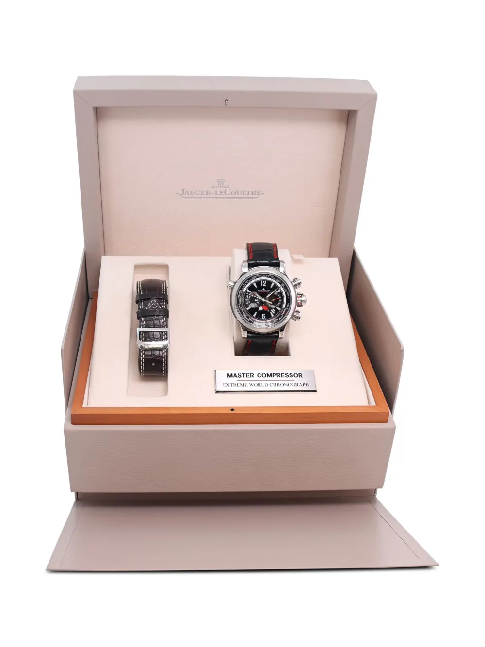 Pre-owned Jaeger-lecoultre Master Compressor 43mm In Black