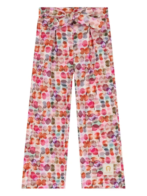 Aigner Kids dotted-print trousers