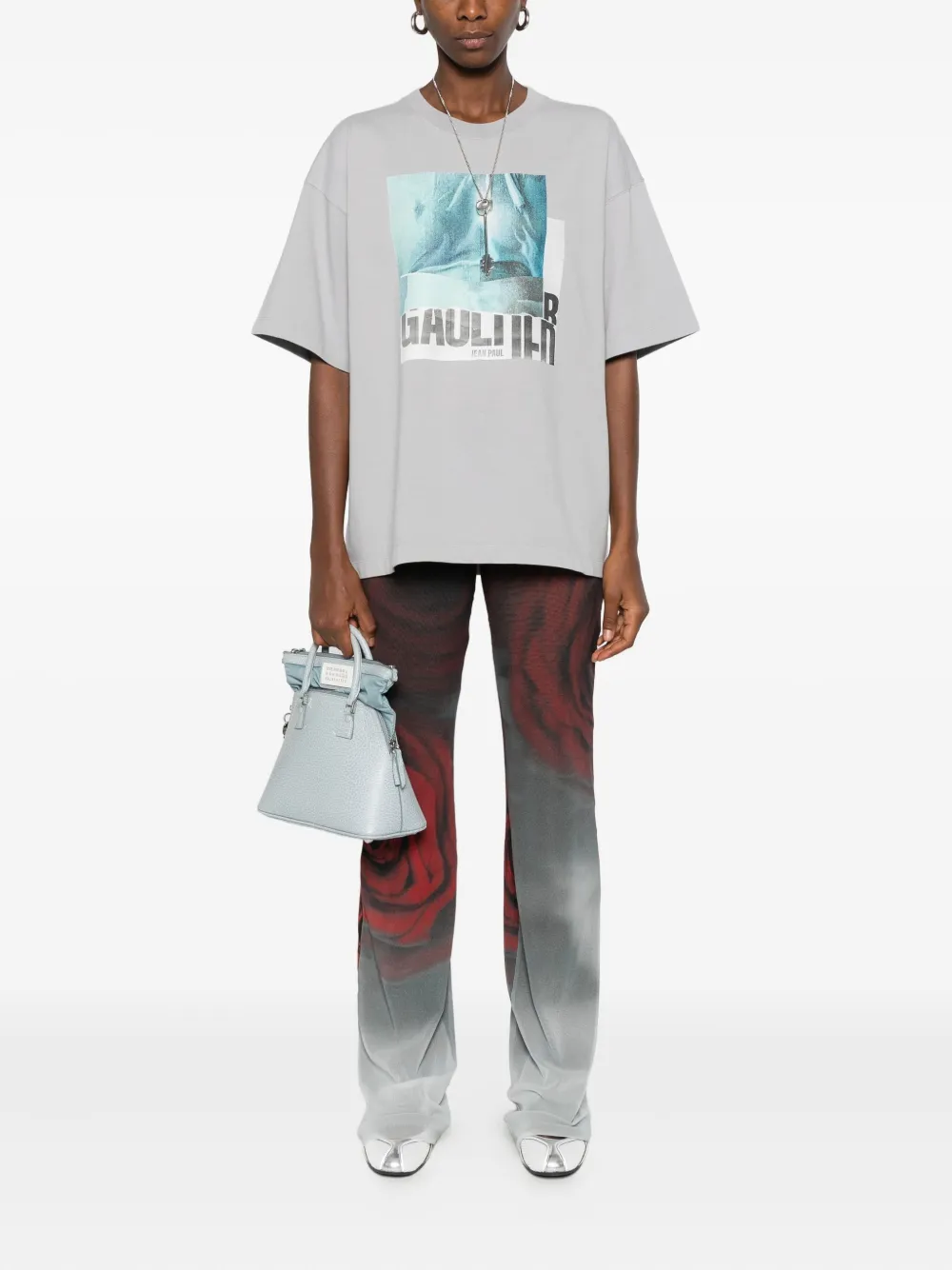 Jean Paul Gaultier T-shirt met grafische print Grijs