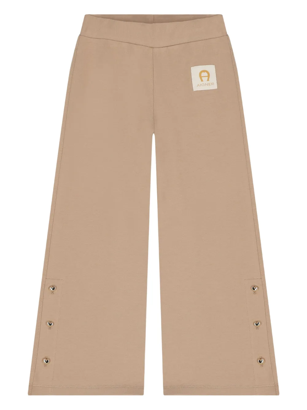 Aigner Kids logo-plaque trousers | Brown | Image 1