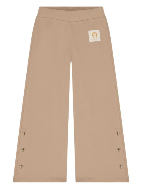 Aigner Kids logo-plaque trousers