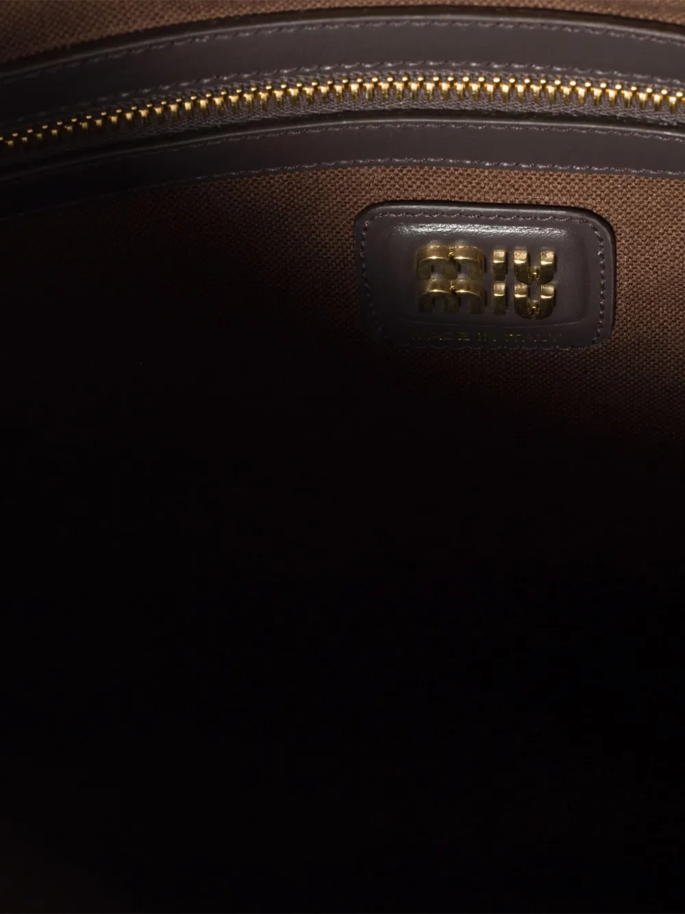 Miu Miu Ivy Corduroy-logo Shoulder Bag In Brown