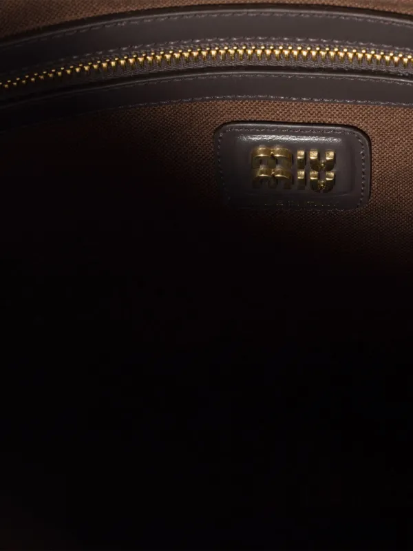 Miu Miu Ivy コーデュロイロゴ ショルダーバッグ | ブラウン Miu Miu Ivy コーデュロイロゴ ショルダーバッグ | ブラウン