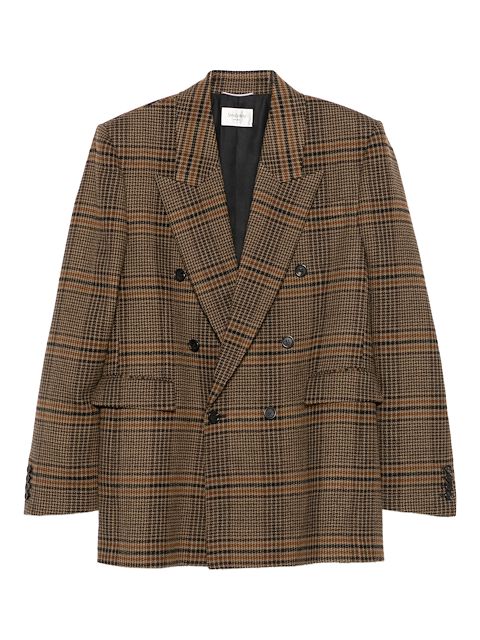 Saint Laurent double-breasted checked blazer
