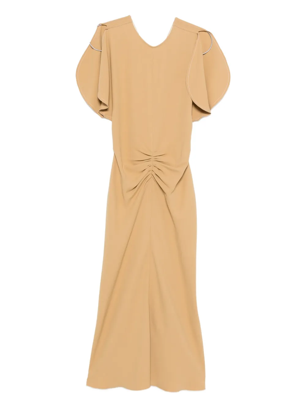 Victoria Beckham flutter-sleeve draped dress - Giallo