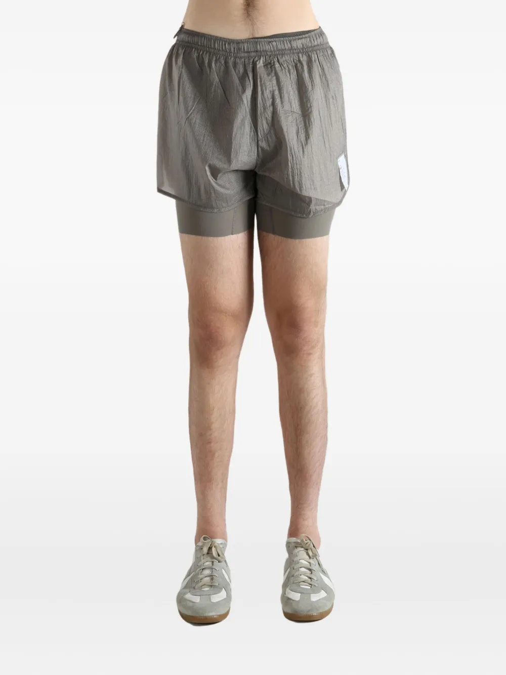 Satisfy Rippy 3 Trail Shorts In Gray
