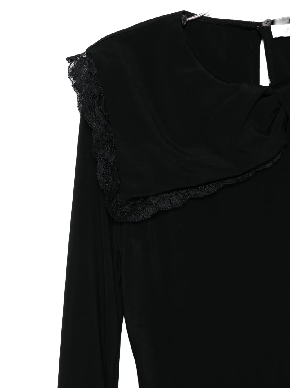 Vivetta Lace-trimmed Collar Maxi Dress In Black