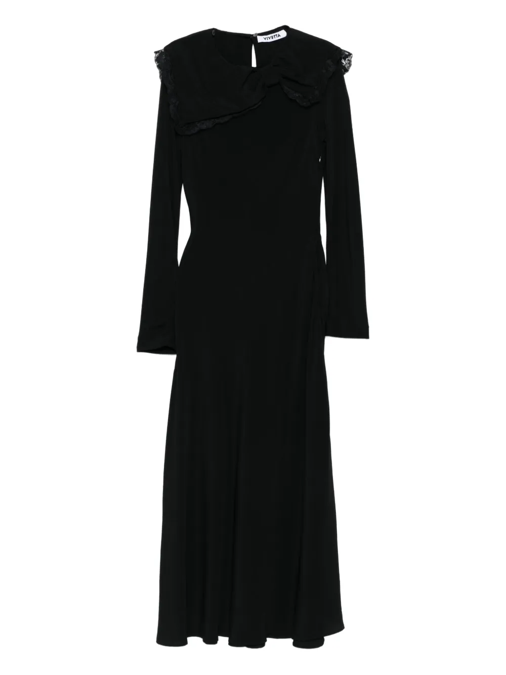 Vivetta lace-trimmed collar maxi dress | Black | Image 1