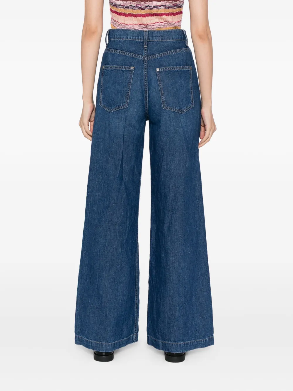 Twp Mcdougal Street Wide-leg Jeans In Blue