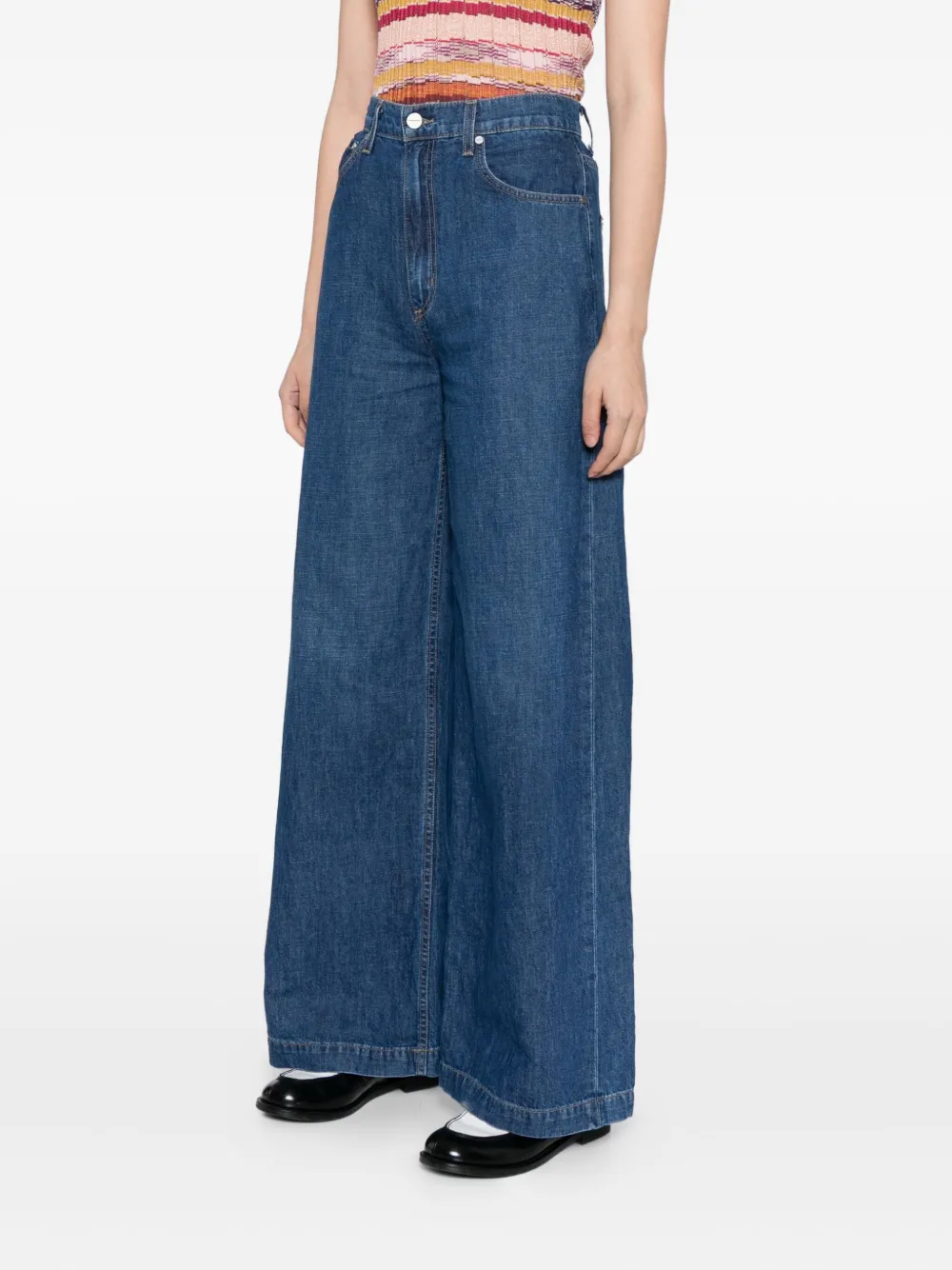 Twp Mcdougal Street Wide-leg Jeans In Blue