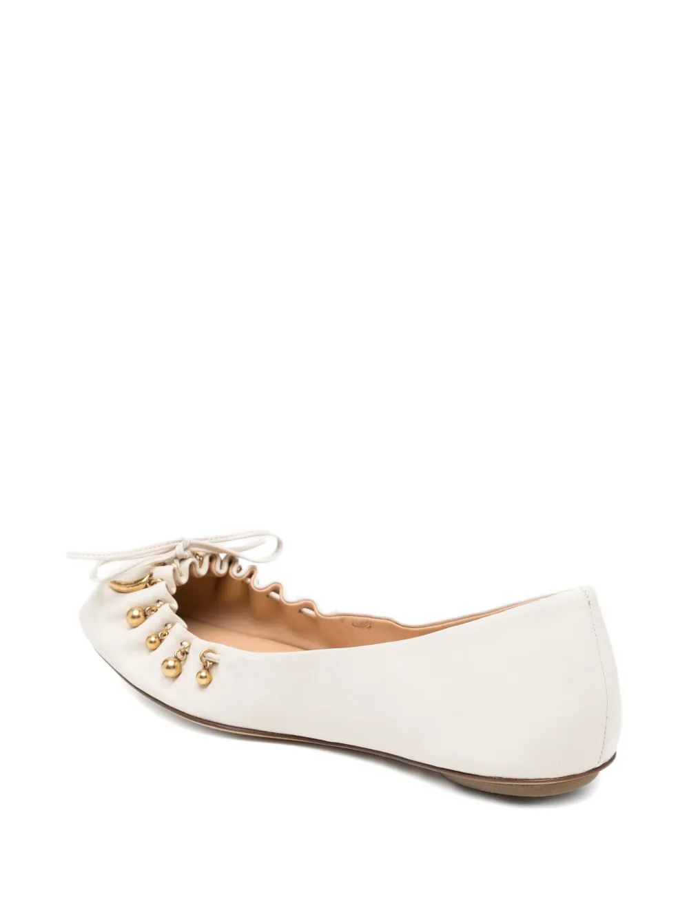 Chloé Charms Ballet Flats In Neutral