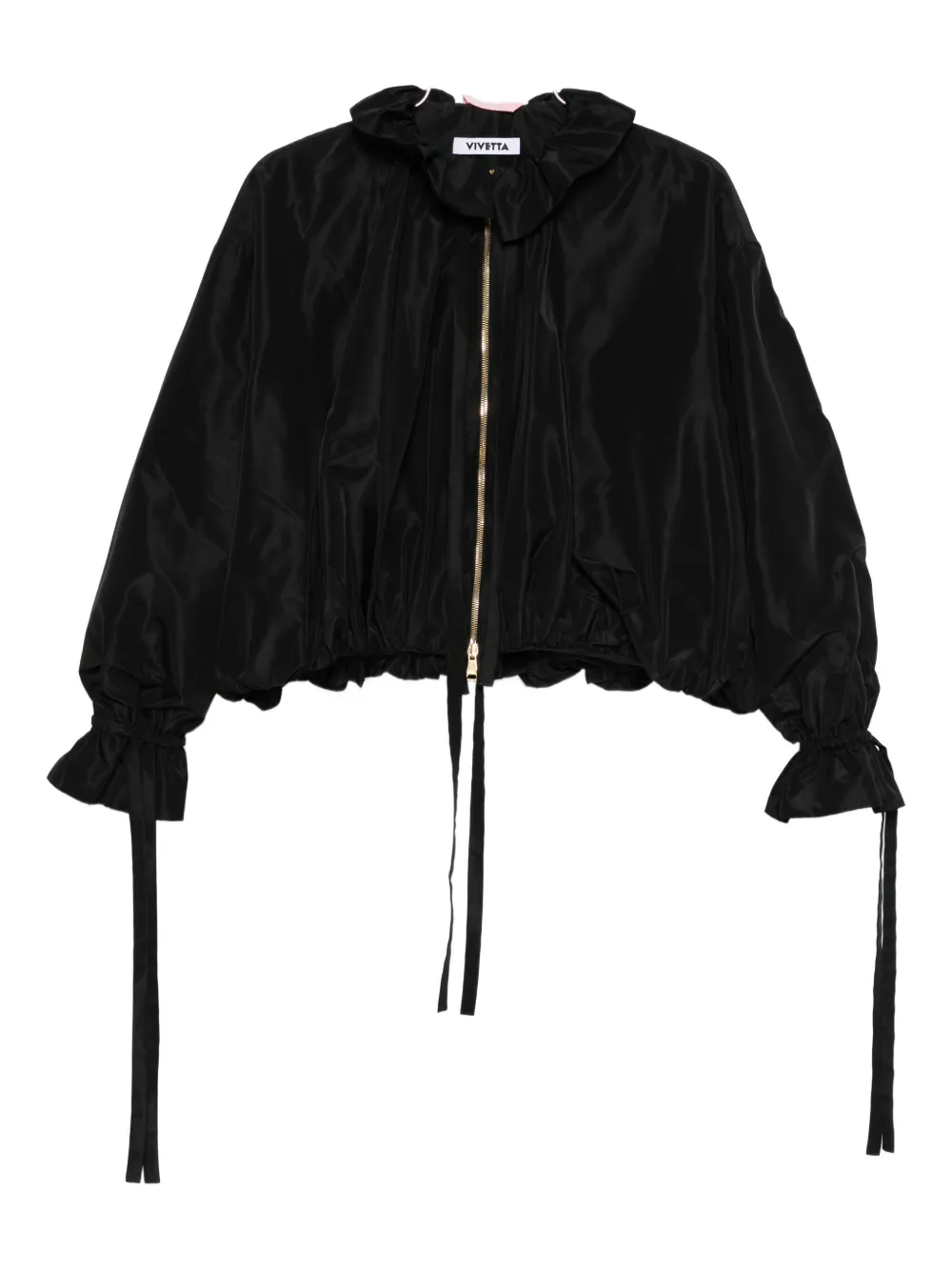Vivetta ruffled zip-front jacket | Black | Image 1