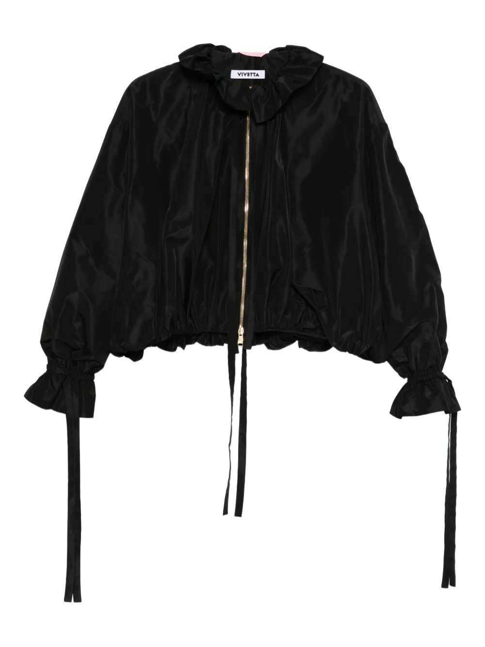 Vivetta ruffled zip-front jacket | Black | Image 1