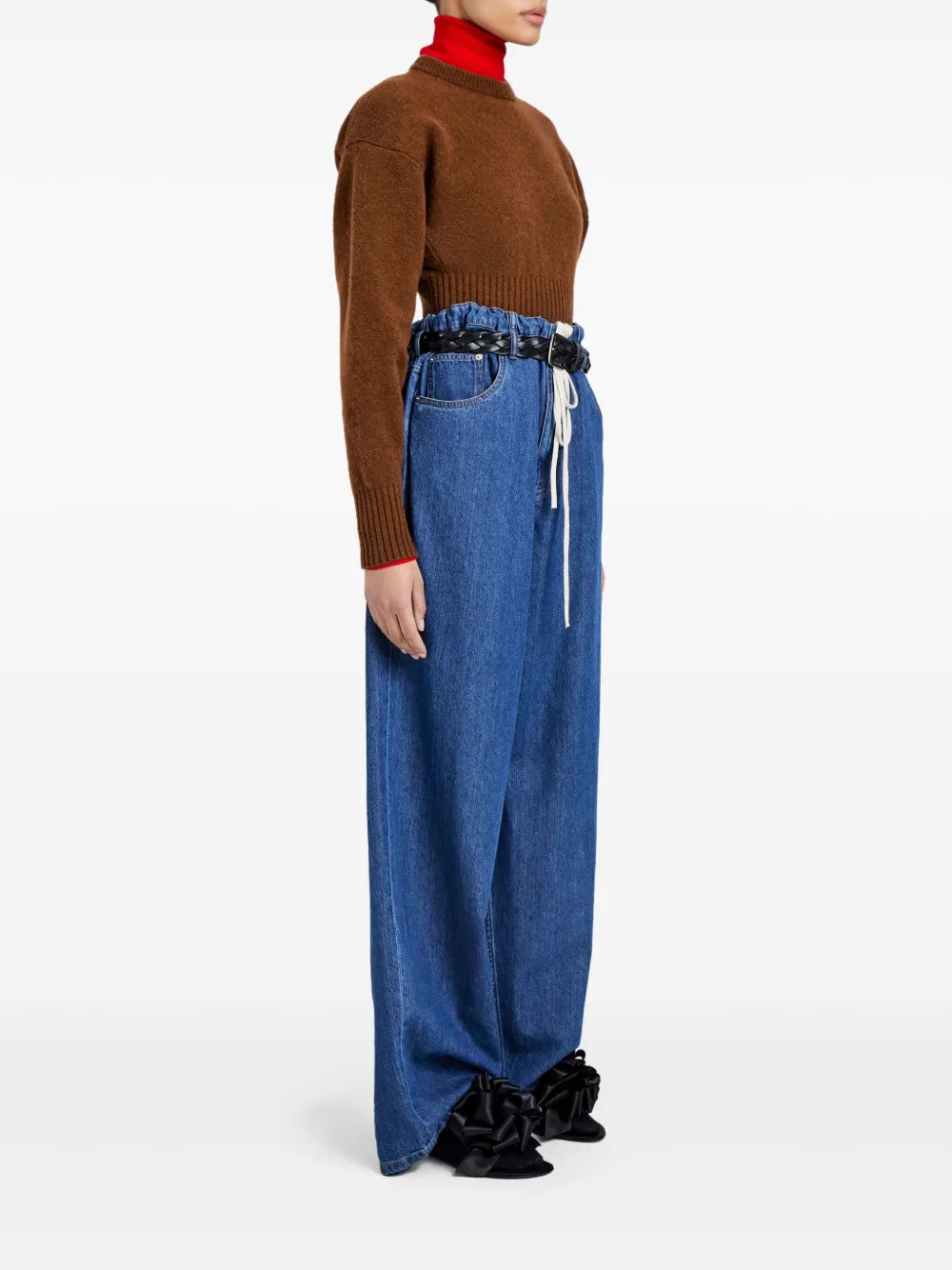 Proenza Schouler Randi ribgebreide trui Bruin