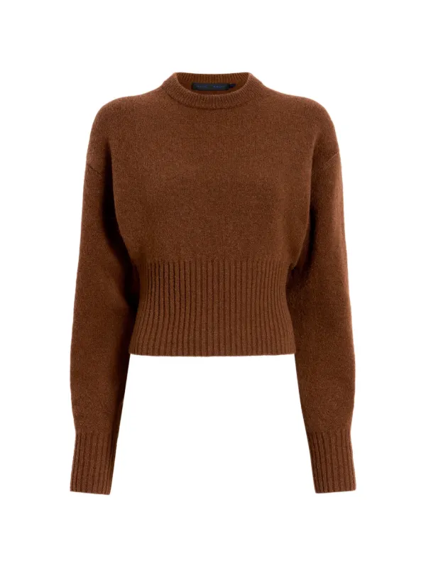 Proenza Schouler Randi Ribbed-knit Sweater in Brown