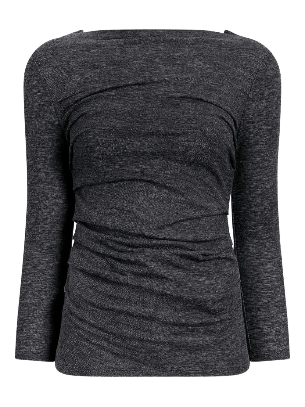 Proenza Schouler White Label Blythe  boat-neck gathered top | Grey | Image 1